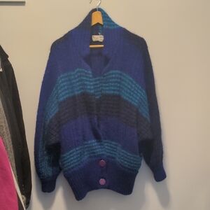 Vintage Mohair Striped Cardigan - Unisex!